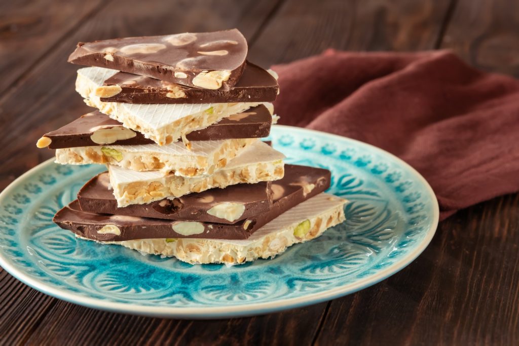 Wedges of turron